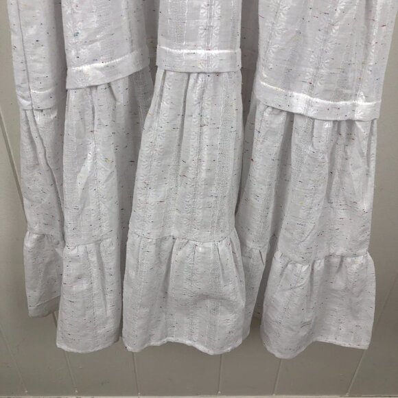 Betsey Johnson Snow White Speckled Lined Tiered X-Small Dress - Picture 8 of 10